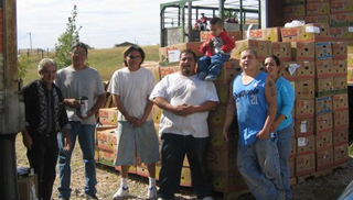 Work crew at Crown Point, New Mexico